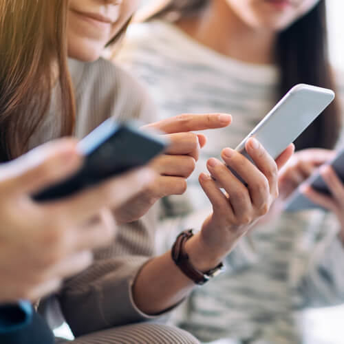 Image of women mobile devices