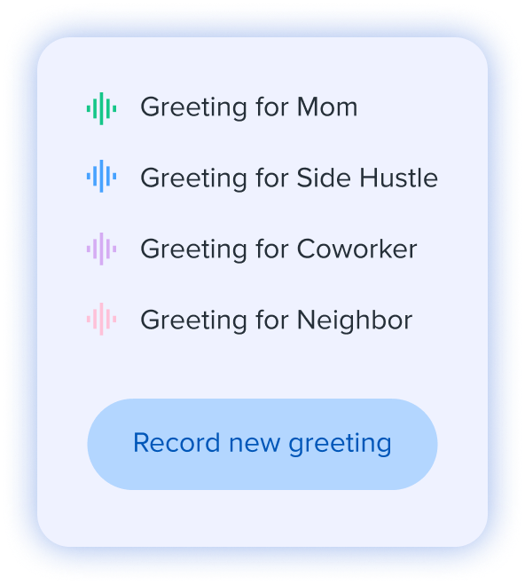 Custom voicemail greetings