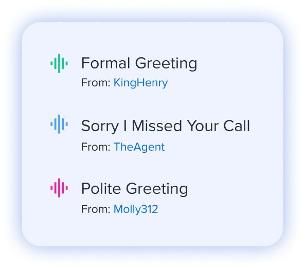 Pro recorded greetings