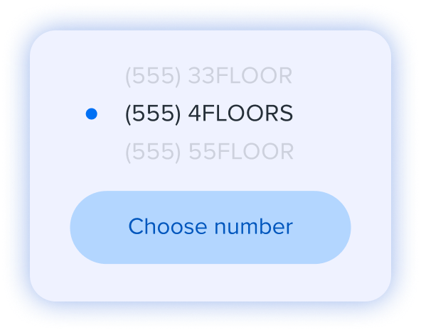 Vanity phone number